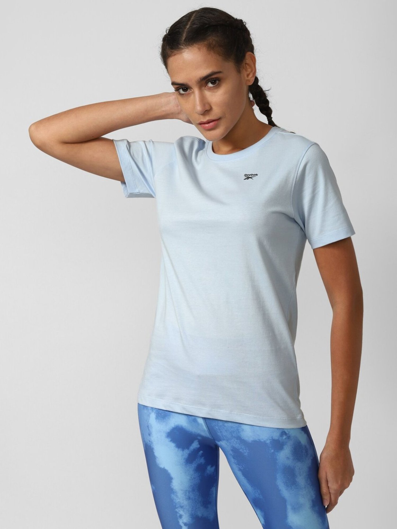 Reebok Blue Cotton Sports T-Shirt