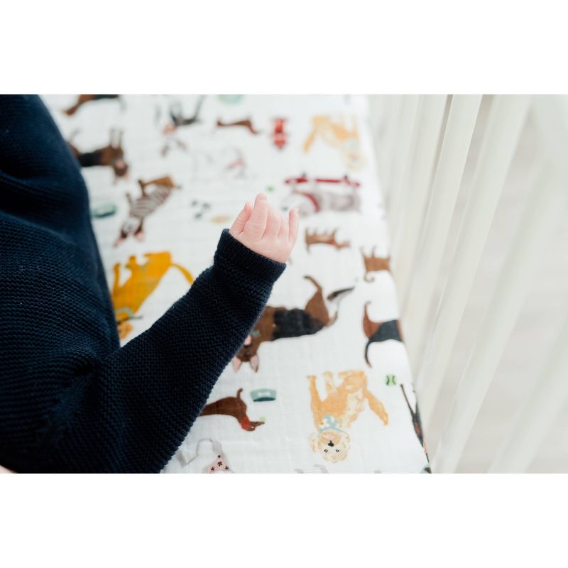 Little Unicorn Cotton Muslin Crib Sheet - Woof