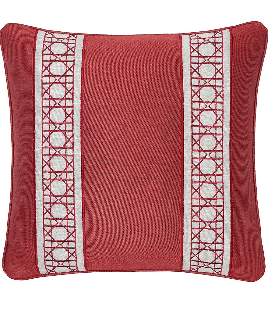 Rose Tree Savoy Embroidered Canning Square Pillow