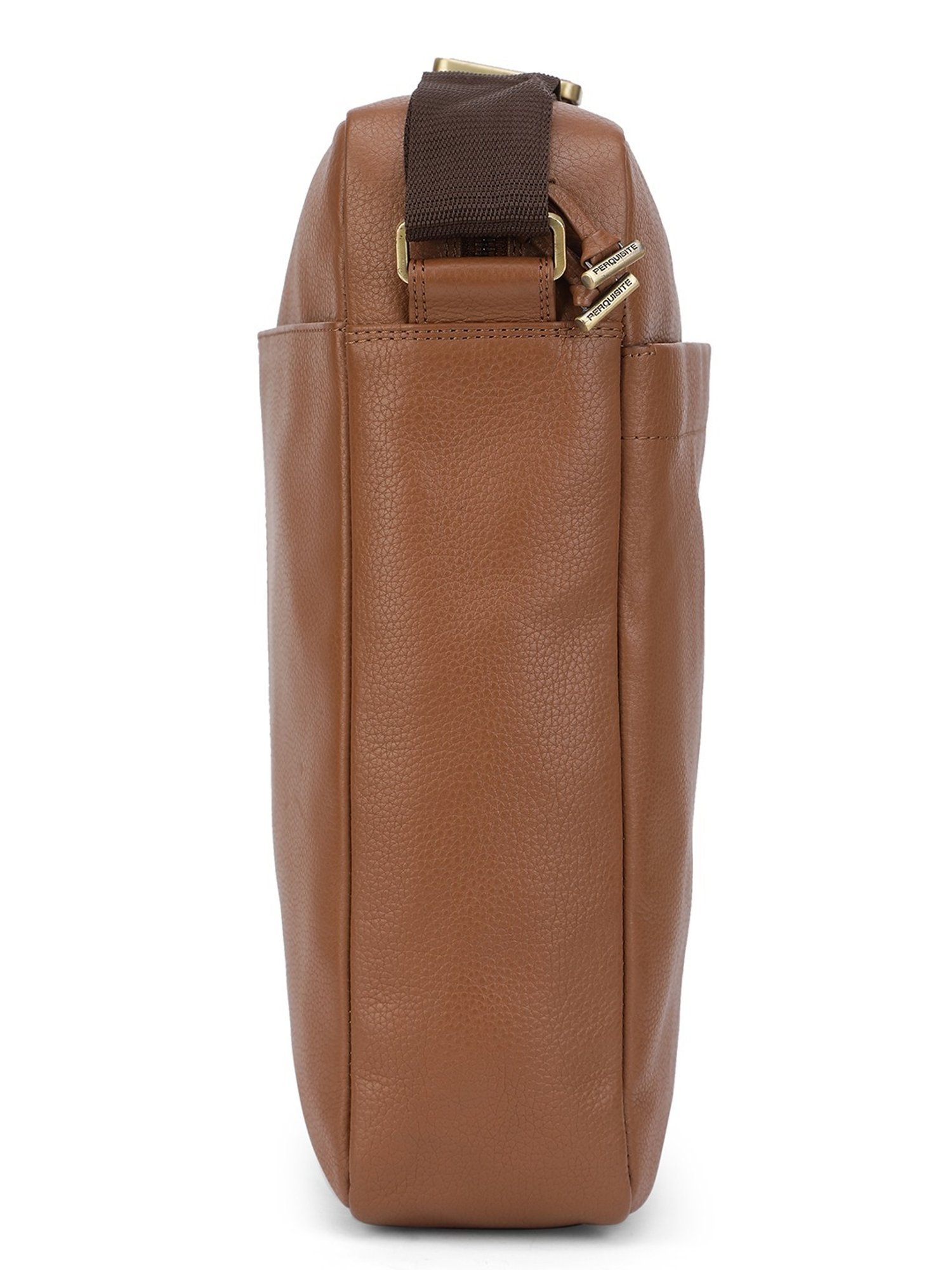 PERQUISITE MARK Brown Solid Medium Cross Body Bag