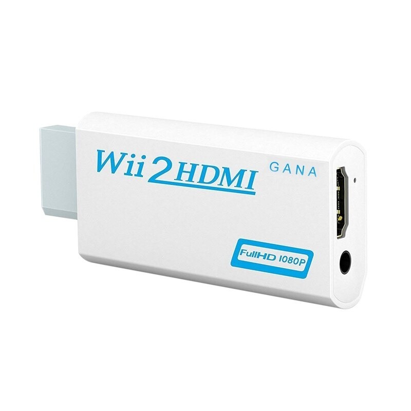 HDMI Converter Adapter for Wii, Full HD 1080P Wii2 HDMI Converter 3.5mm o for PC HDTV Monitor Display