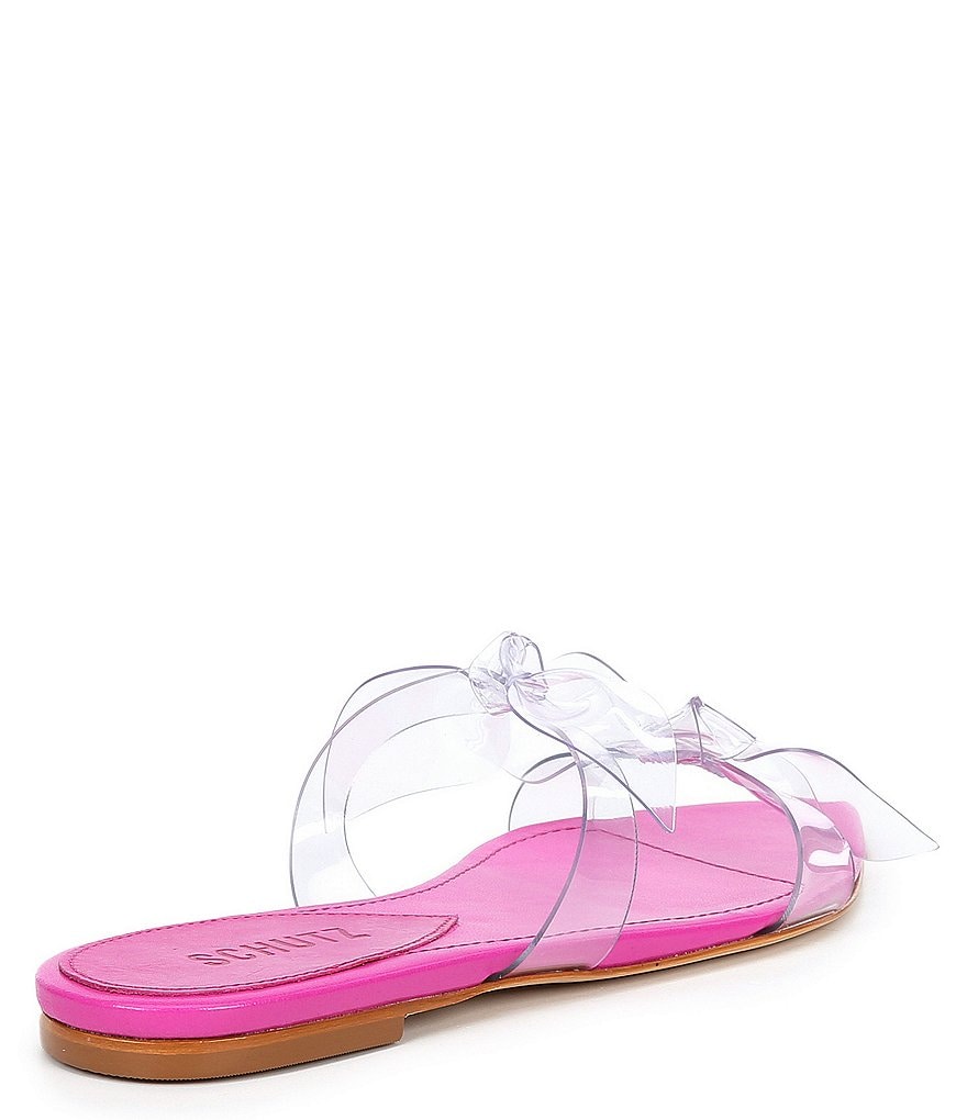 Schutz Jollie Clear Bow Knot Slides