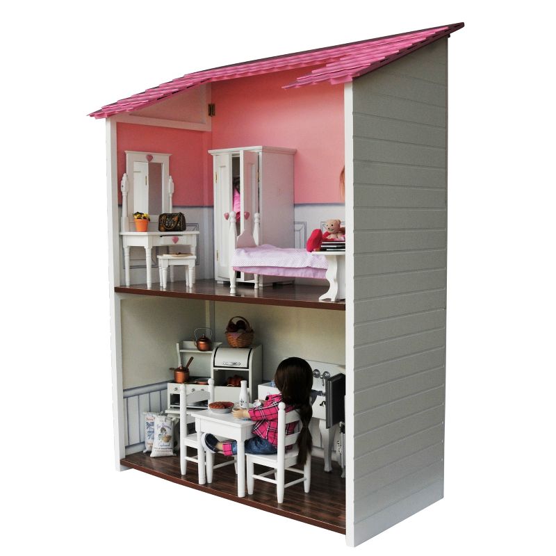 The Queen's Treasures Fold & Store 2-Story Doll Townhouse For 18" Dolls