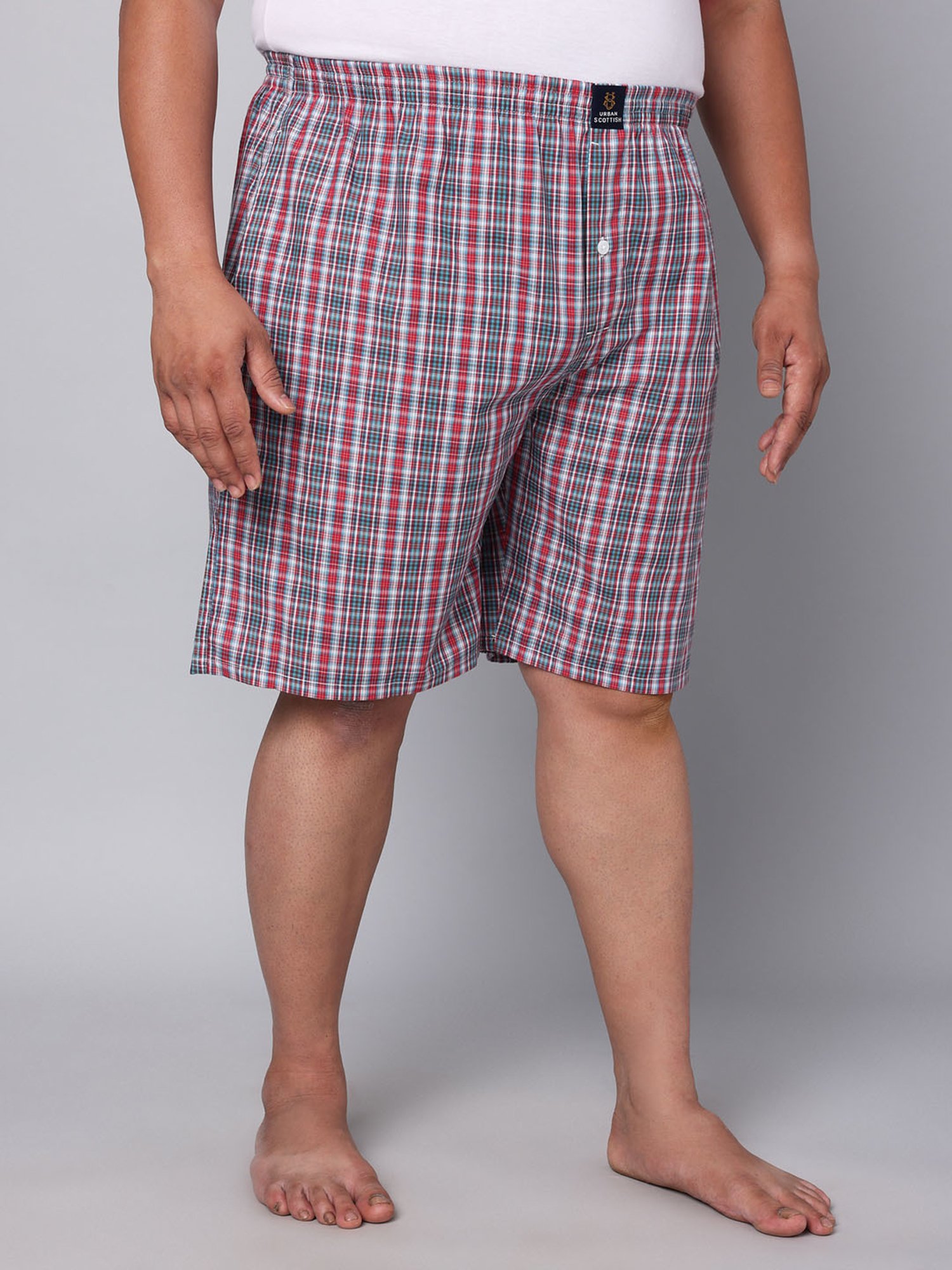 Urban Scottish Multi Cotton Regular fit Checks Boxers