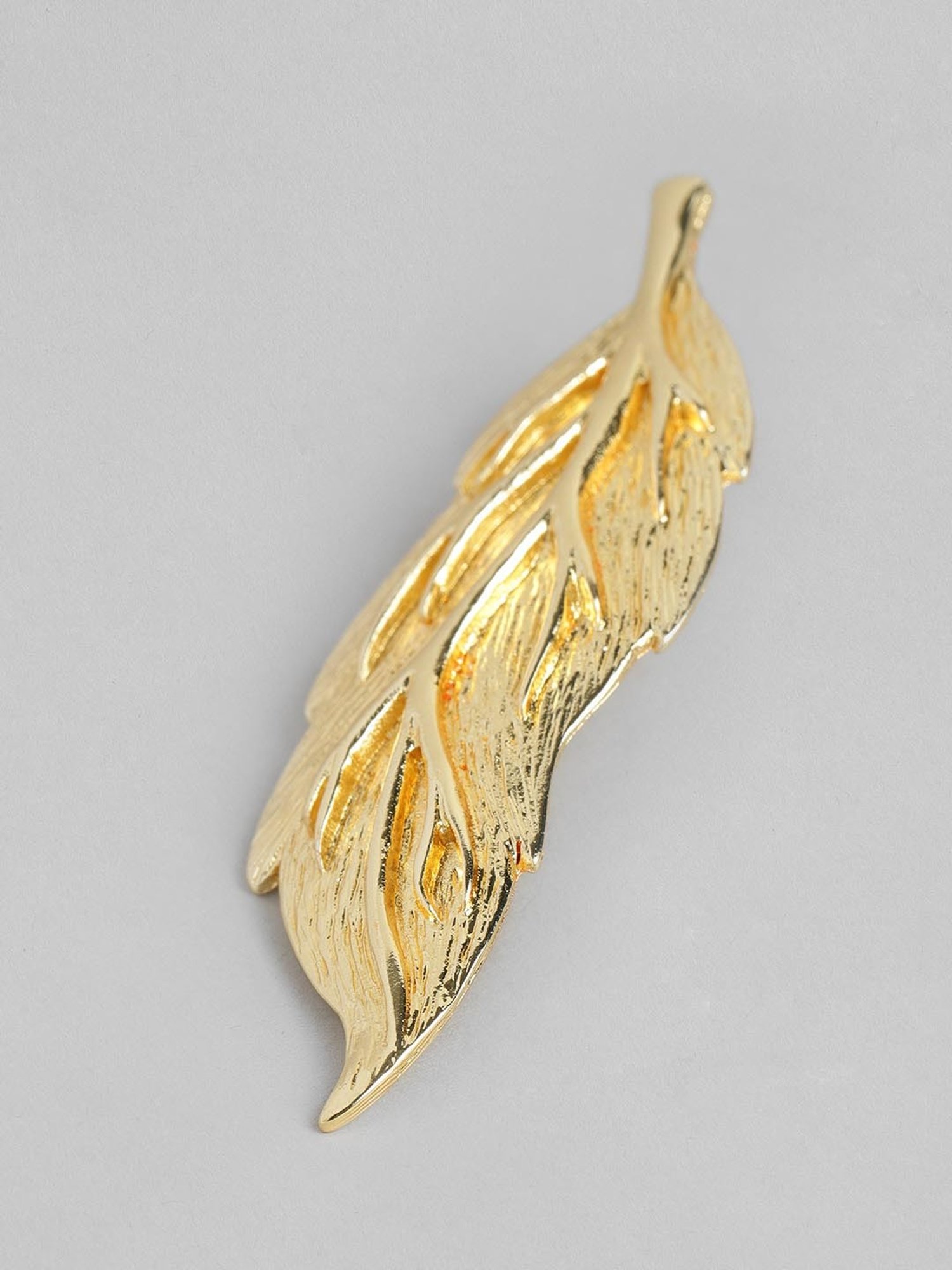 Estele Gold-Plated Pretty Leaf Designer Earrings for Women