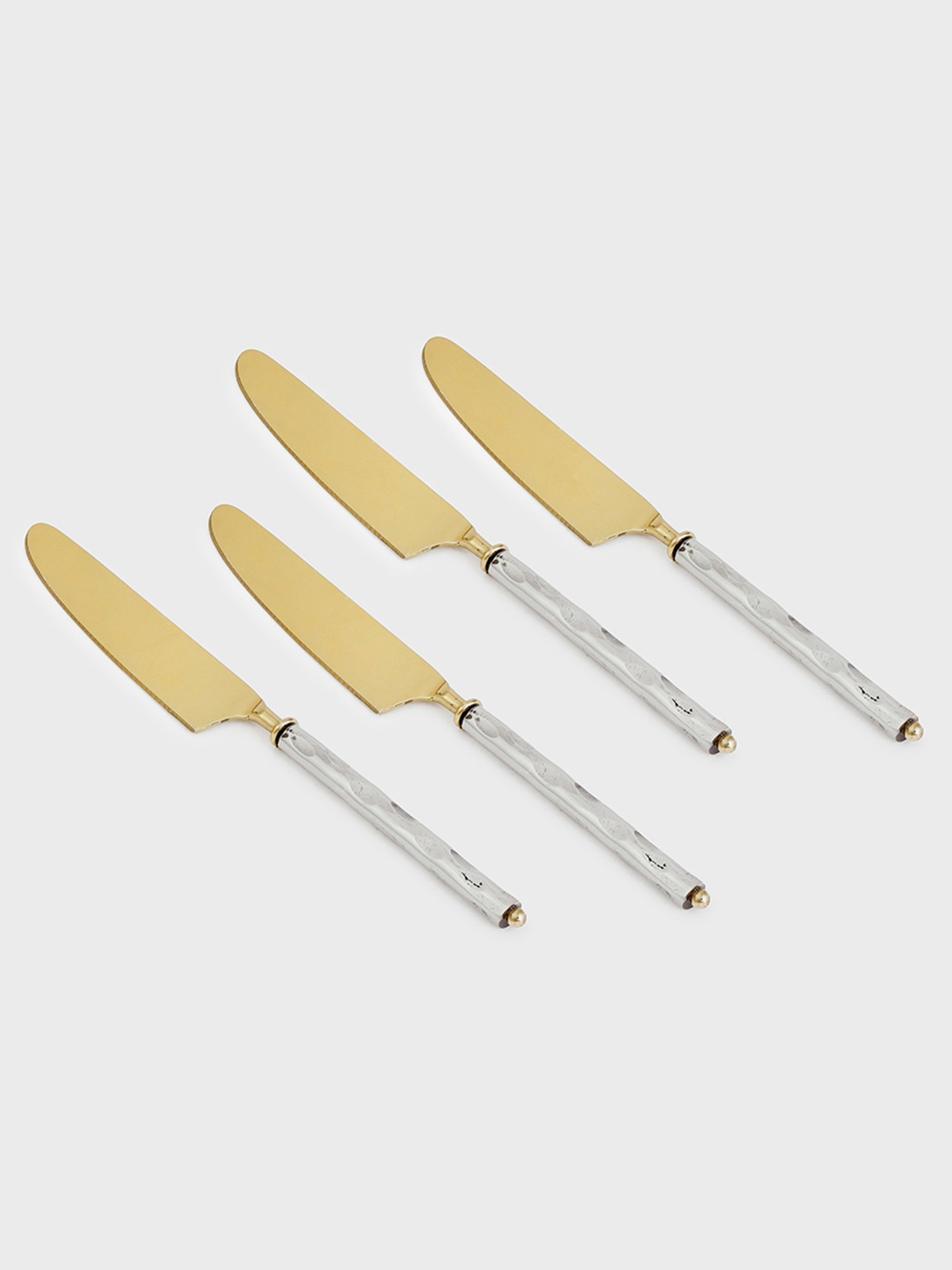 Fabindia Home Dhaani Grey Metal Dinner Knife - Set of 4