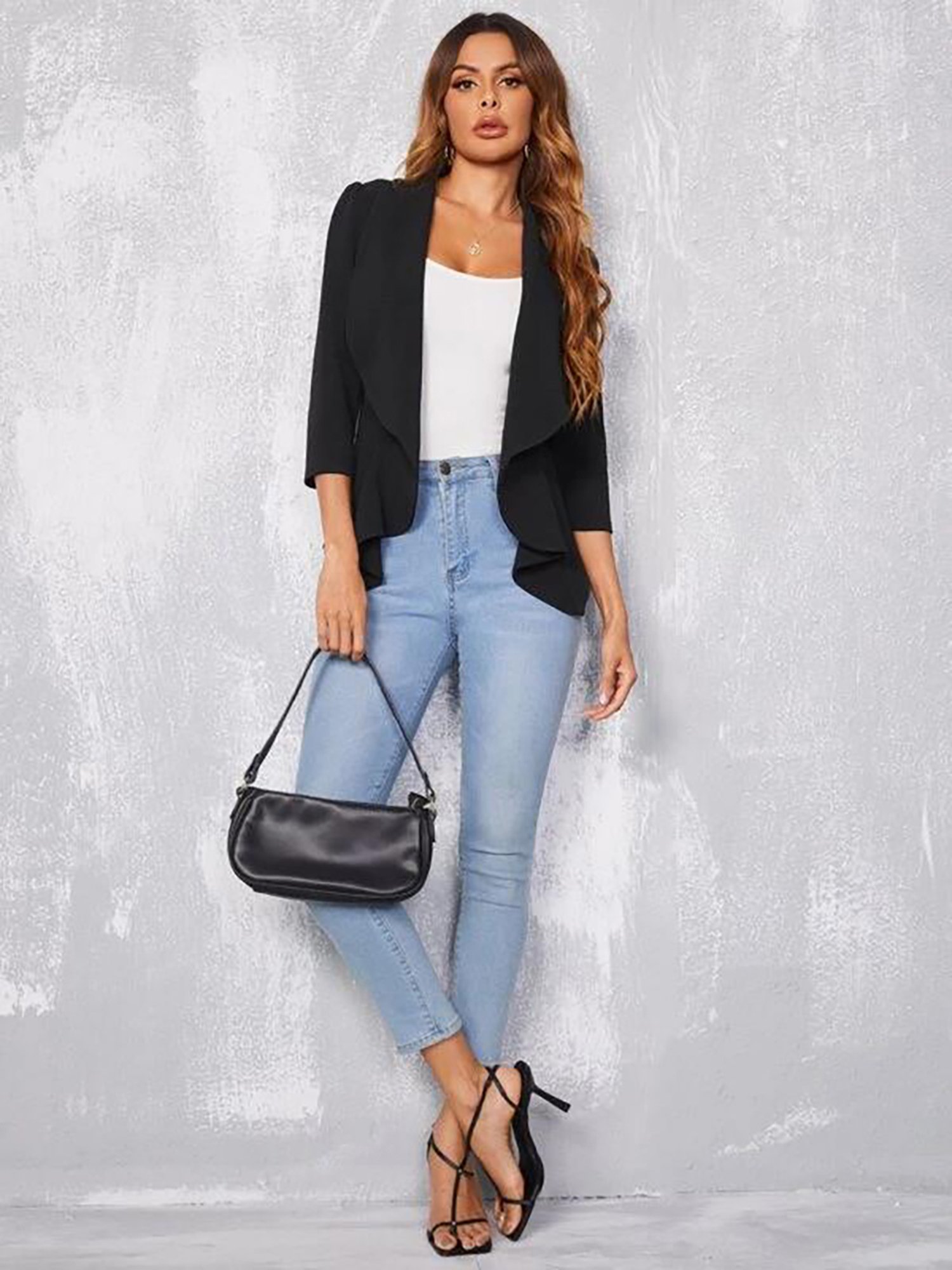 Kotty Black Regular Fit Blazer