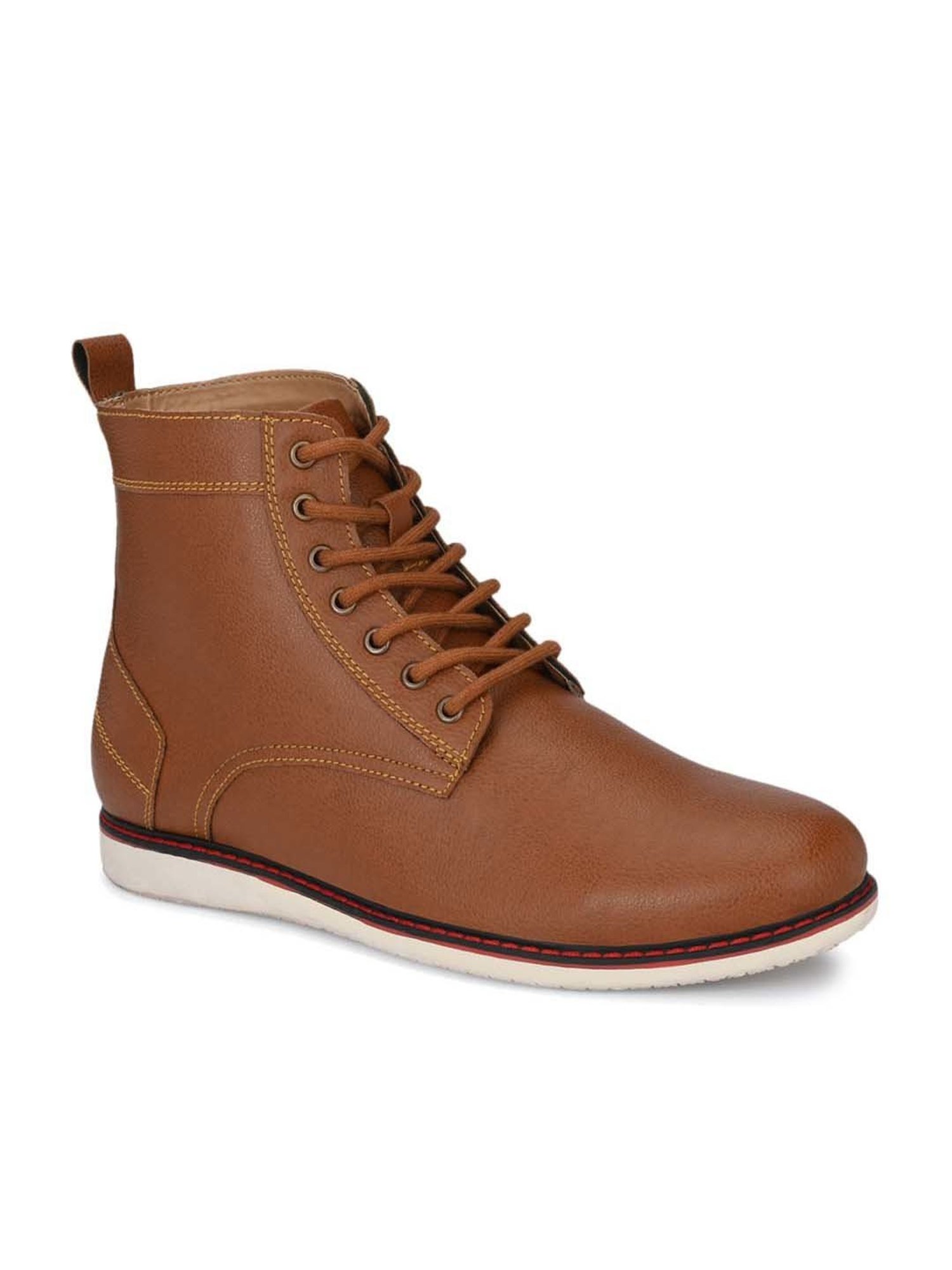El Paso Men's Tan Derby Boots