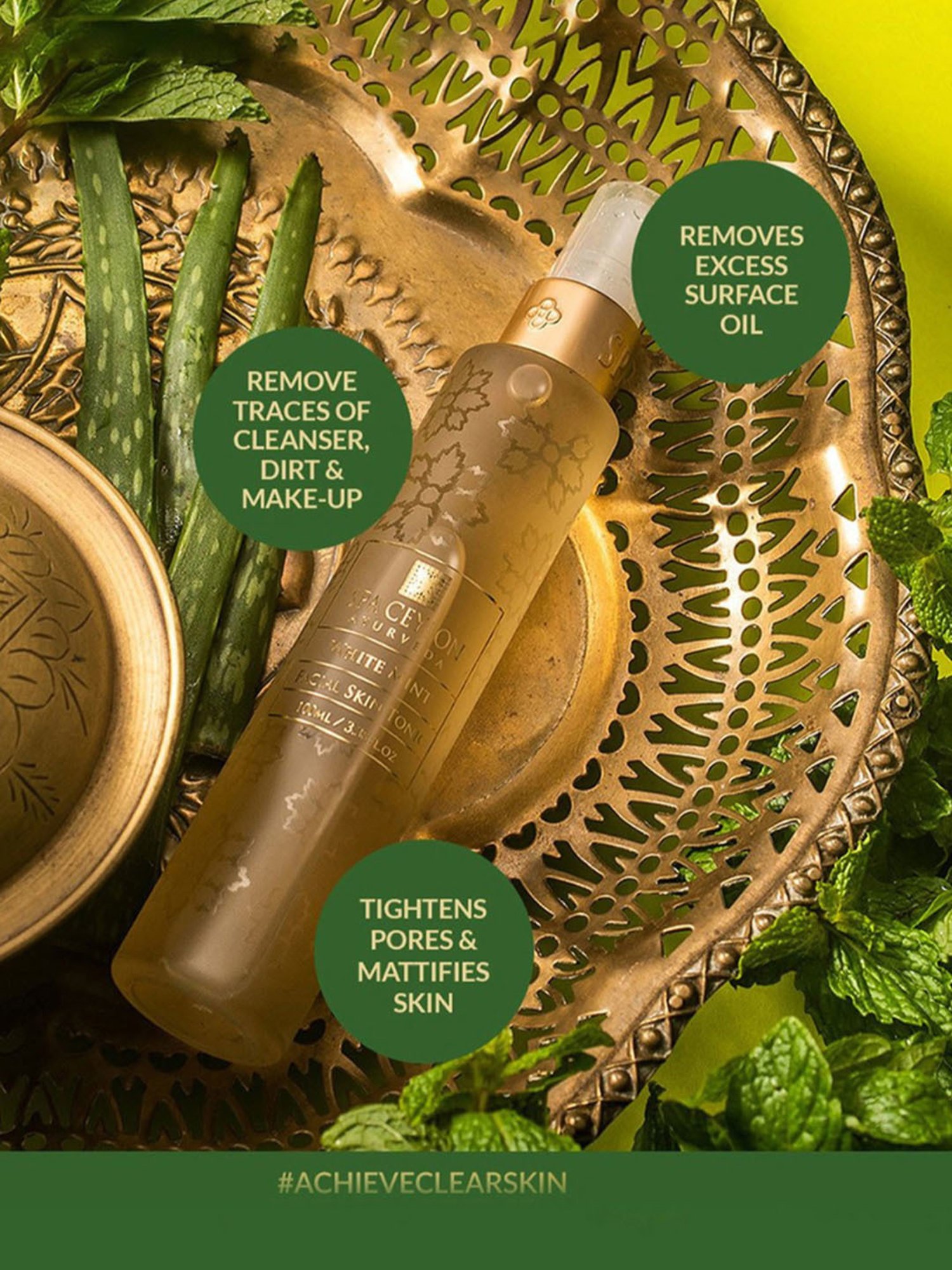 Spa Ceylon White Mint Facial Skin Tonic - 100 ml