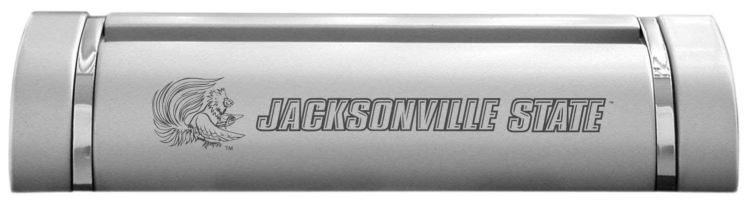 LXG, Inc. Jacksonville State University-Desk Business Card Holder -Silver