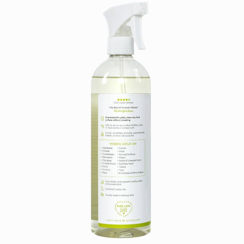 Puracy Organic Lemongrass Natural Multi Surface Cleaner - 25 fl oz