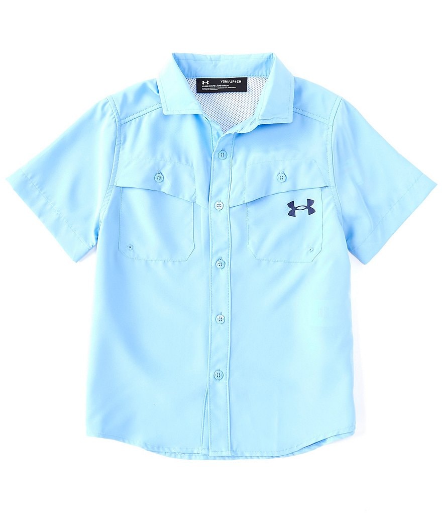 Under Armour Under Armour Outdoor Big Boys 8-20 Short-Sleeve Mesh Button-Up Woven Shirt