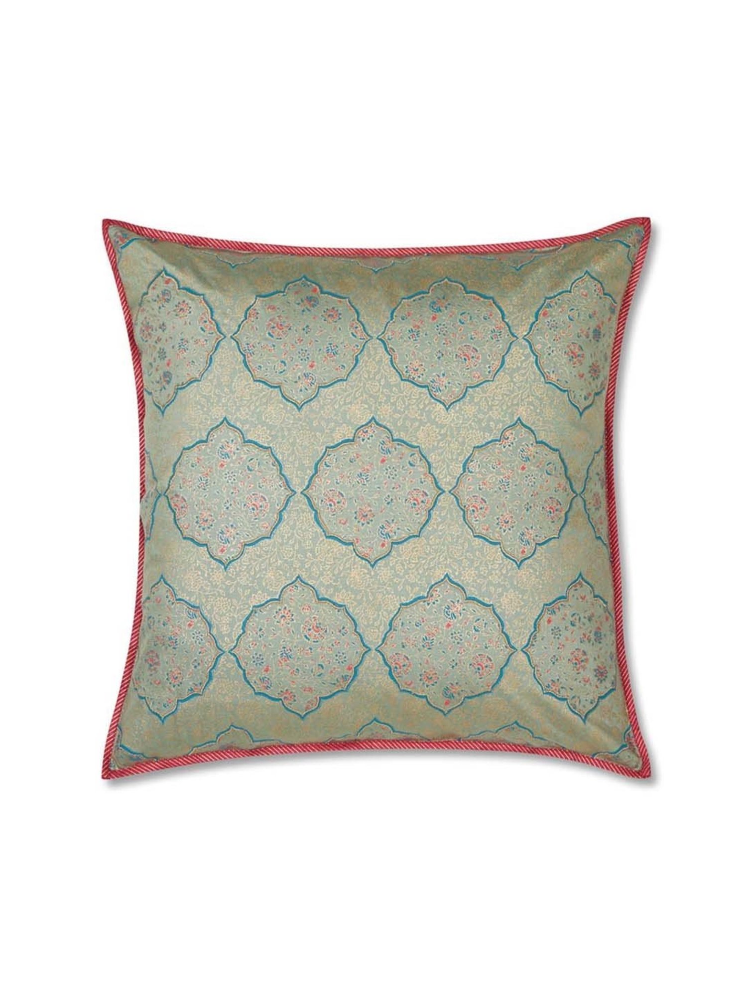 Fabindia Haveli Green Viscose Cushion Cover