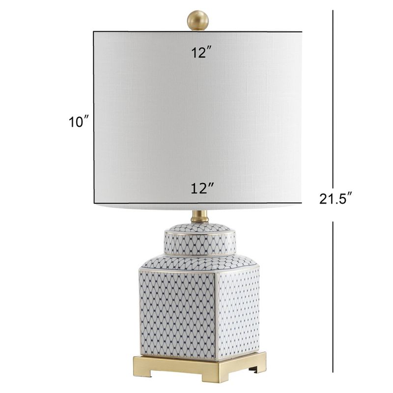 21.5" Ceramic/Metal Cleo Ginger Jar Table Lamp (Includes LED Light Bulb) - JONATHAN Y