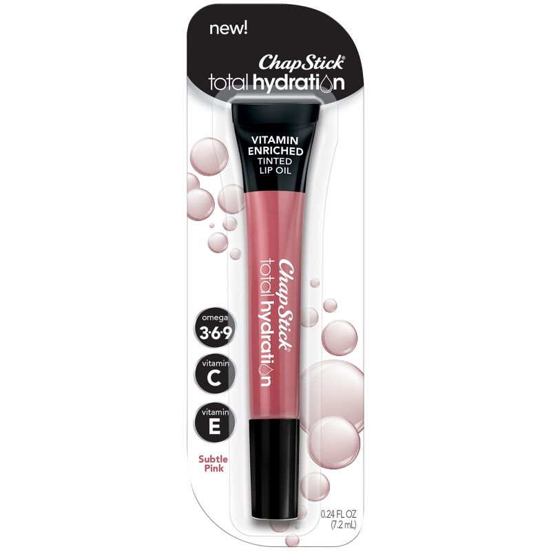 Chapstick Total Hydration Tinted Lip Oil - Subtle Pink - 0.24 fl oz