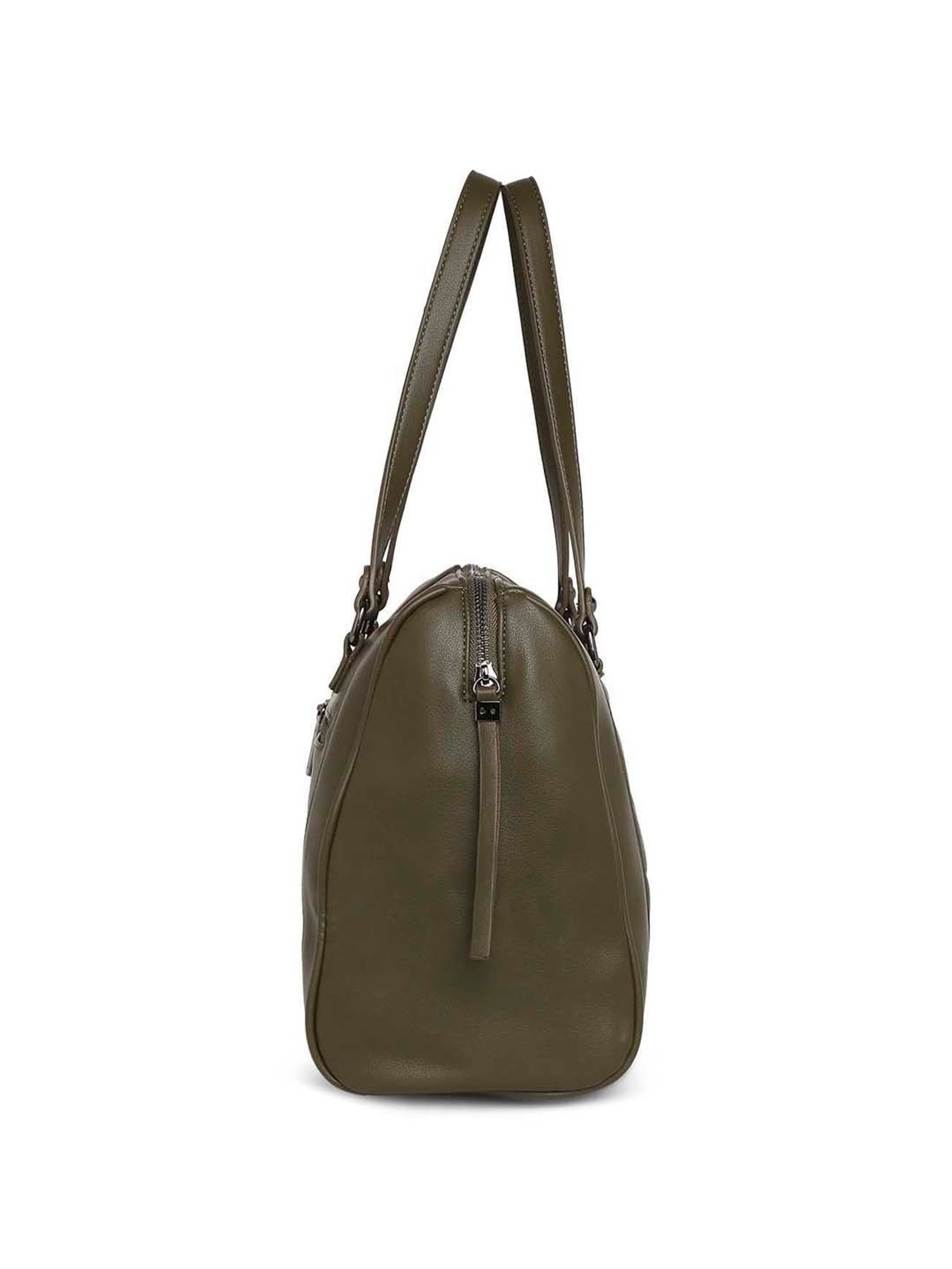 Marina Galanti Olive Quilted Medium Bowler Bag