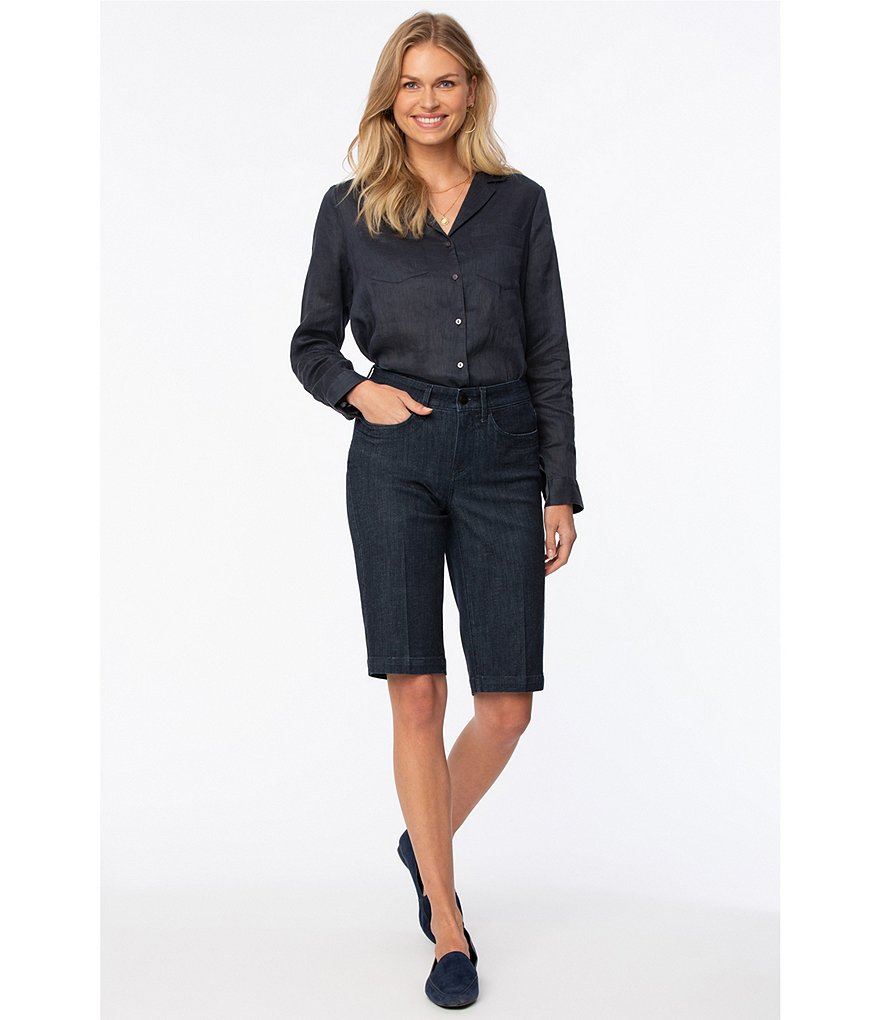 NYDJ Tailored 5-Pocket Mid Rise Bermuda Shorts