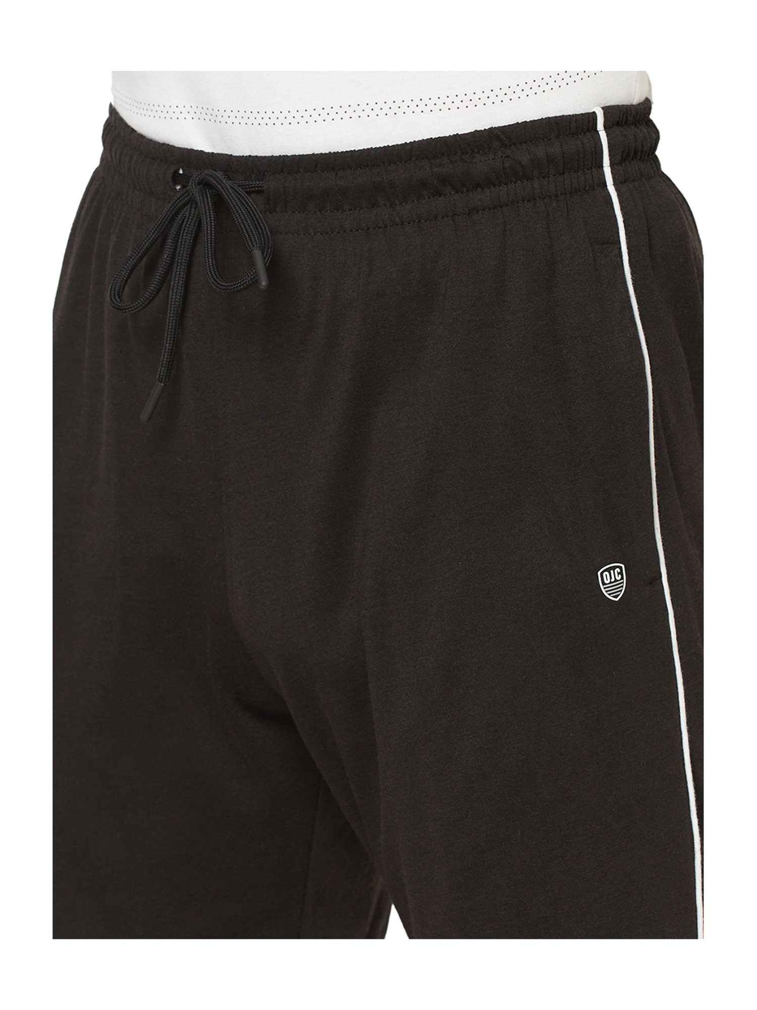 Octave Black Regular Fit Solid Shorts