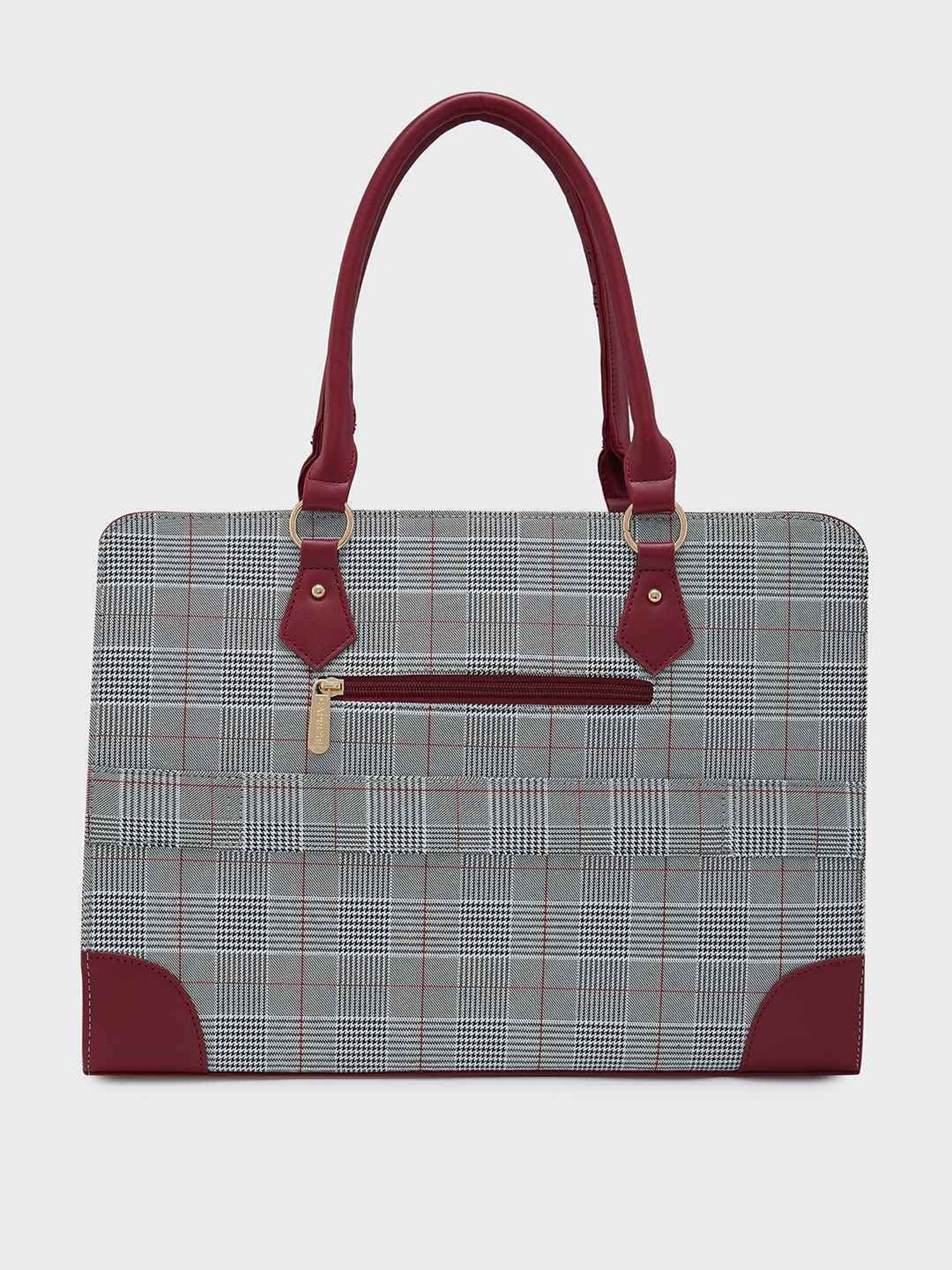 Caprese REMI Red & Grey Faux Leather Large Messenger Bag