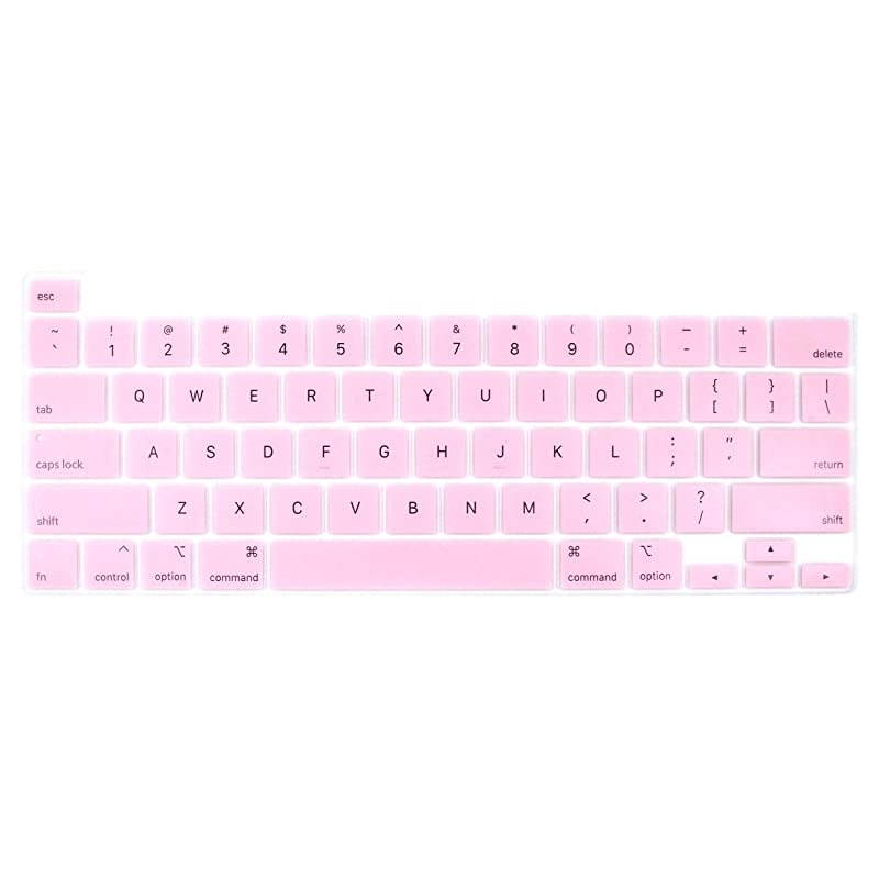 Keyboard Protective Cover Skin Compatible for November 2019 Newest Release MacBook Pro 16 inch Retina Display with Touch ID and Touch Bar Model A2141 (Light Pink)