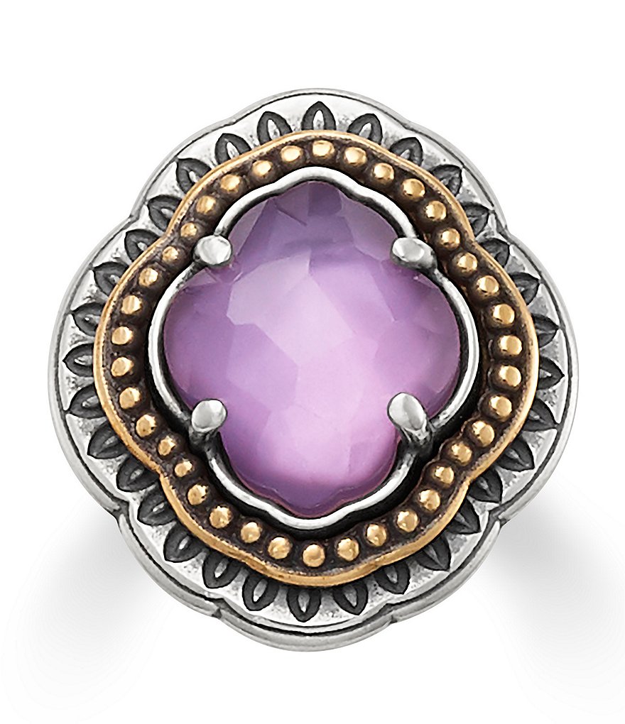 James Avery Heirloom Quatrefoil Purple Triplet Ring