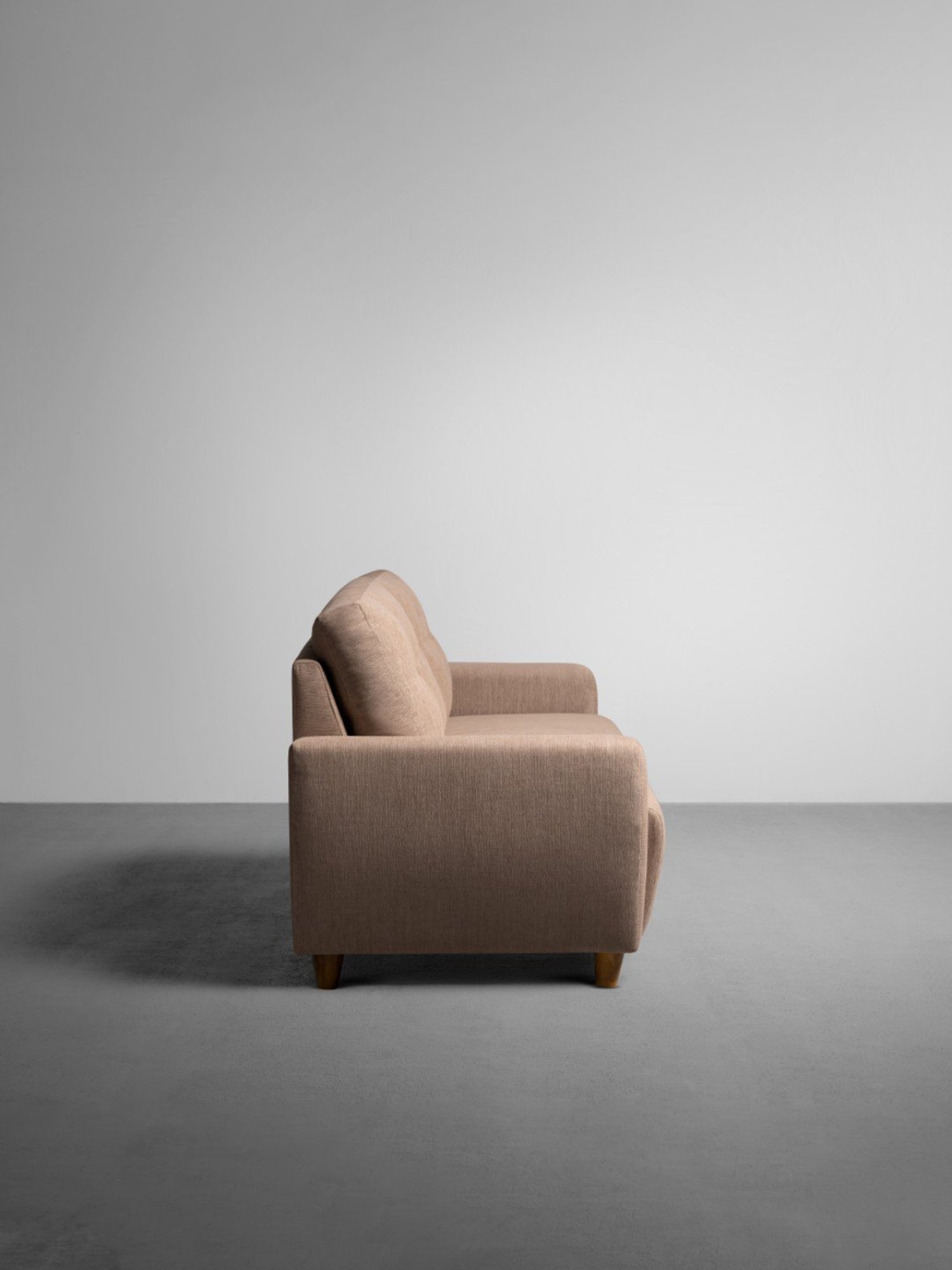 Sleepyhead Yolo Coco Brown Fabric 3 Seater Sofa