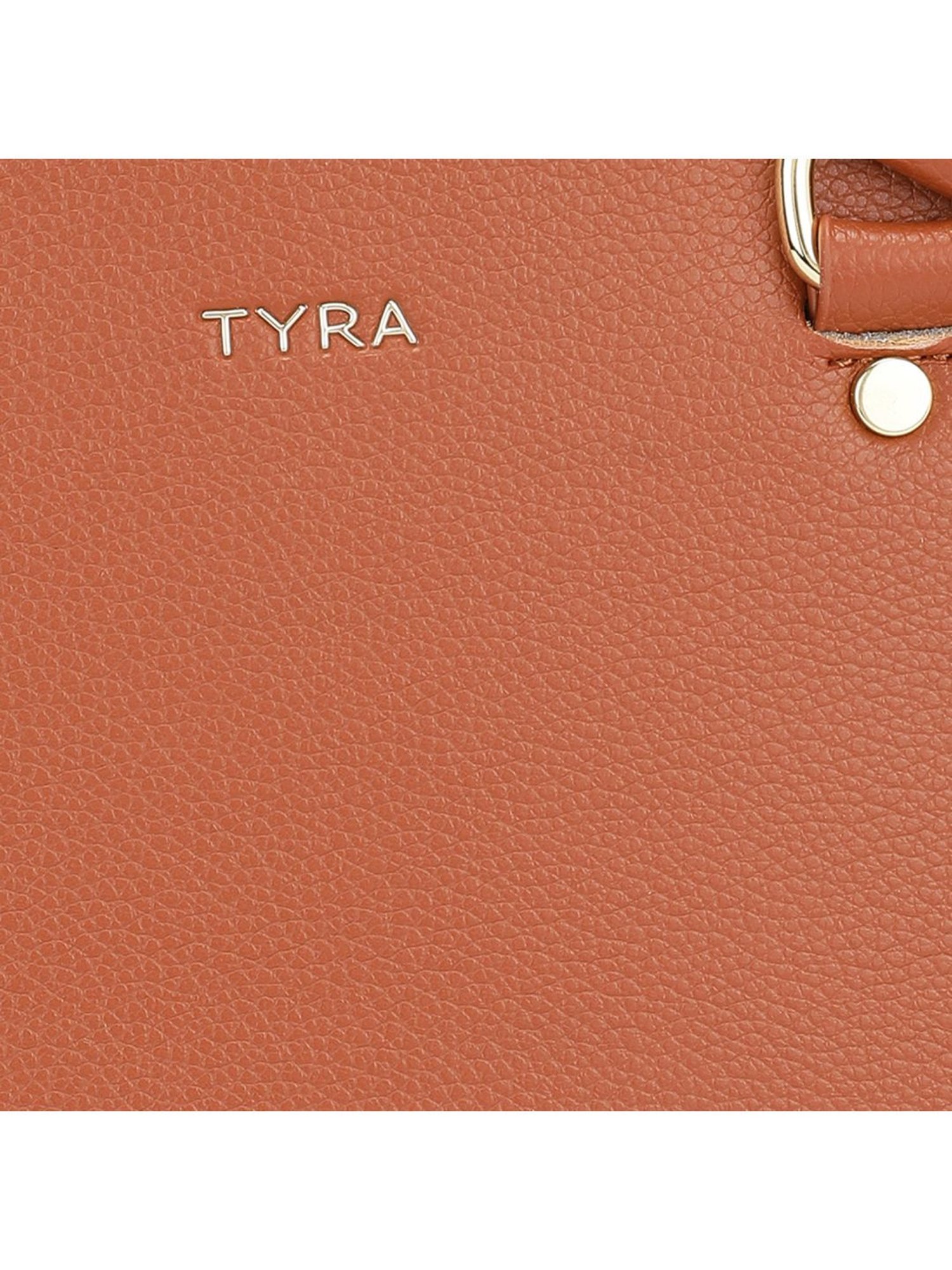 Tyra Calla Tan Solid Faux Leather Handbag