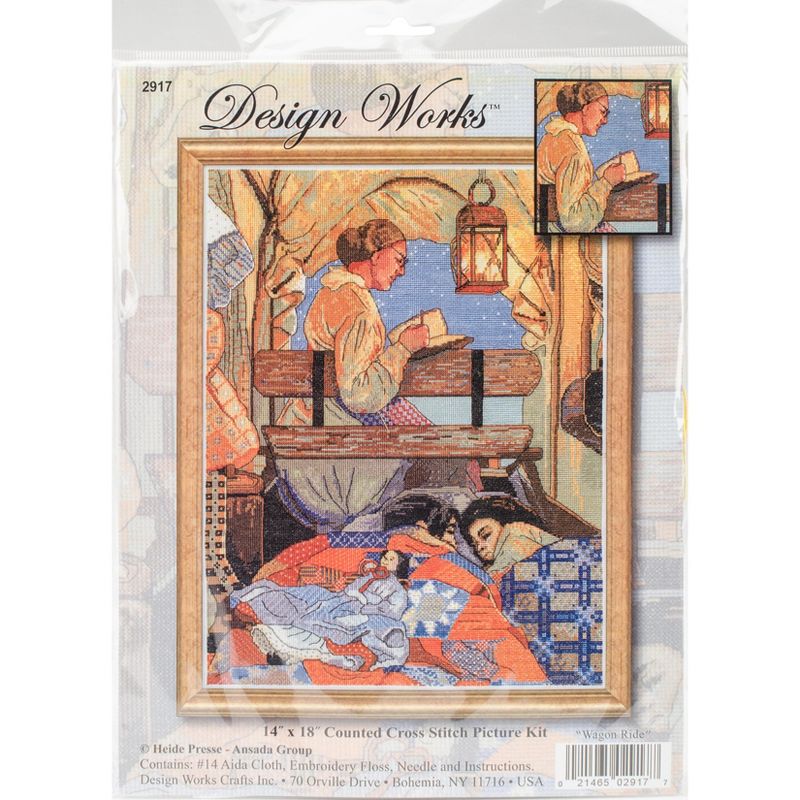 Design Works Counted Cross Stitch Kit 14"X18"-Wagon Ride (14 Count)