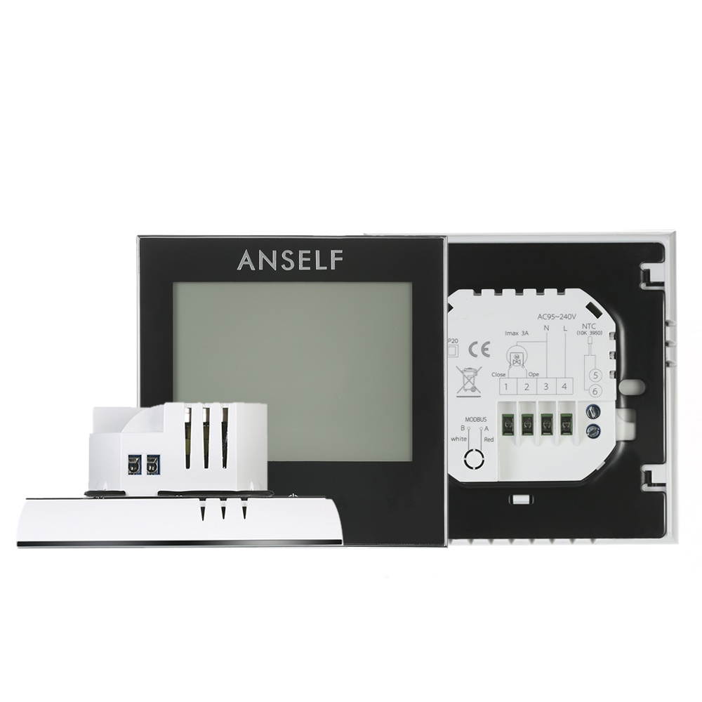 Anself 3A 110~240V Water Heating Energy Saving WIFI Smart Thermostat with Touchscreen LCD Display Durable Programmable Temperature Controller Good Quality Home Improvement Product Thermostat for Floor