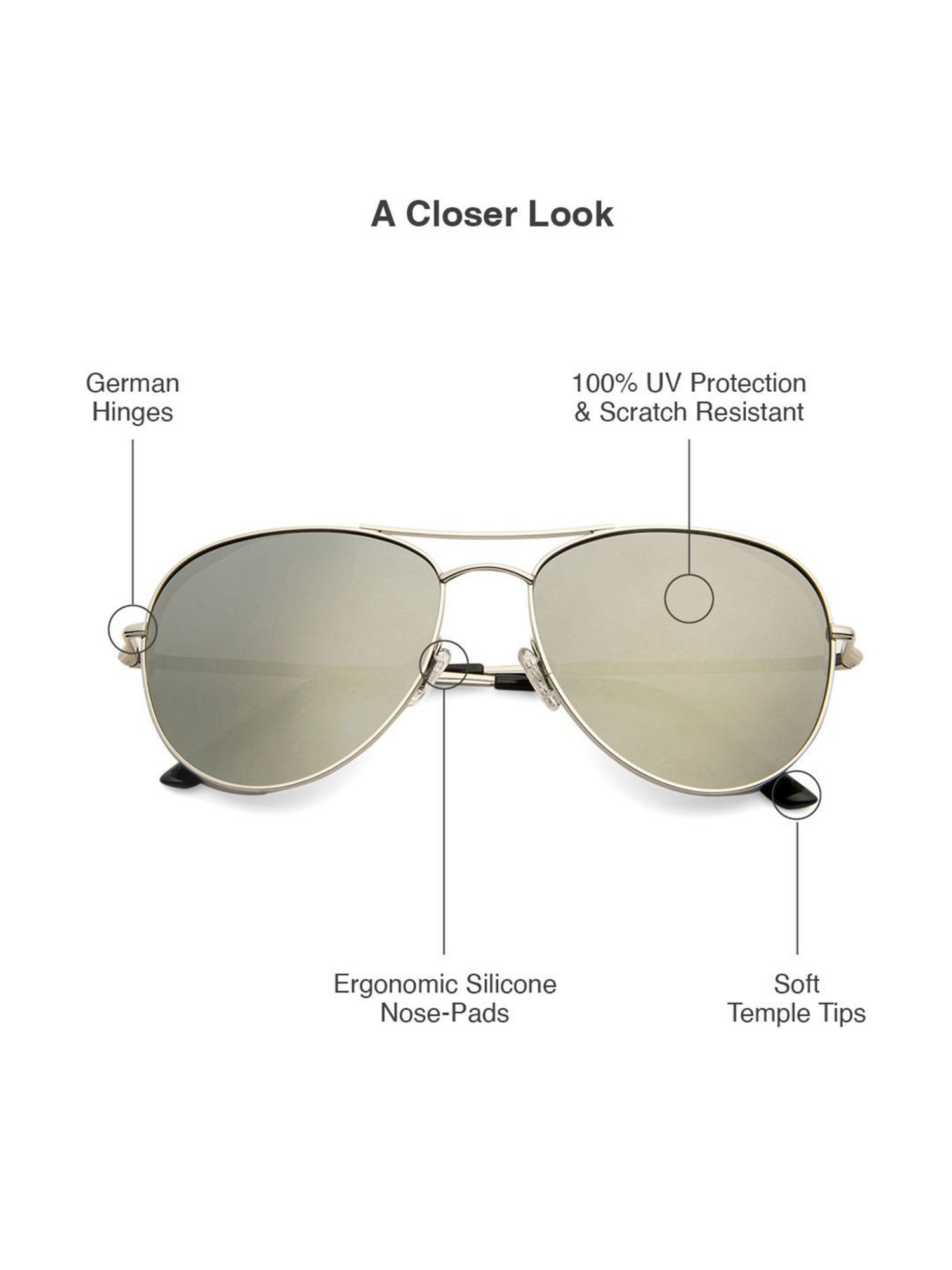 John Jacobs JJ S12971 Grey Polarized Aviator