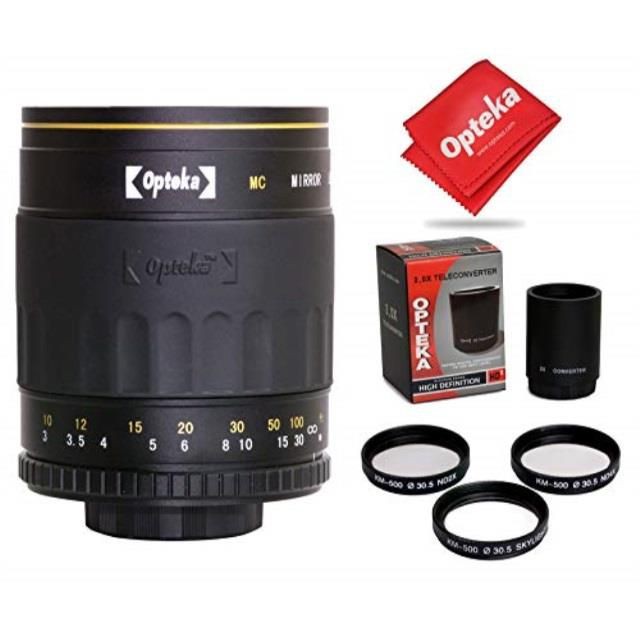 Opteka 500-1000mm f/8 HD Mirror Telephoto Lens for Canon EOS 80D, 77D, 70D, 60D, 60Da, 50D, 7D, 6D, 5D, 5DS, 1DS, T7i, T7s, T7, T6s, T6i, T6, T5i, T5, T4i, SL2 and SL1 Digital SLR Cameras