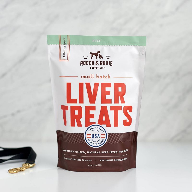 Rocco & Roxie Beef Liver Jerky Dog Treats - 16oz
