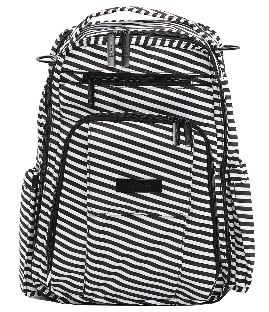 Ju-Ju-Be Be Right Back Black Striped Magic Backpack Diaper Bag