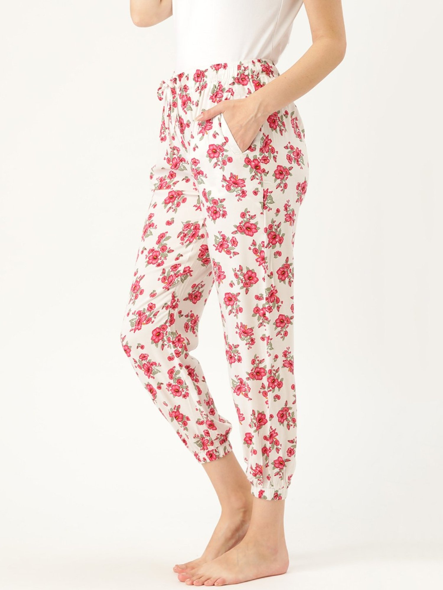 Clt.s Off White Printed Joggers