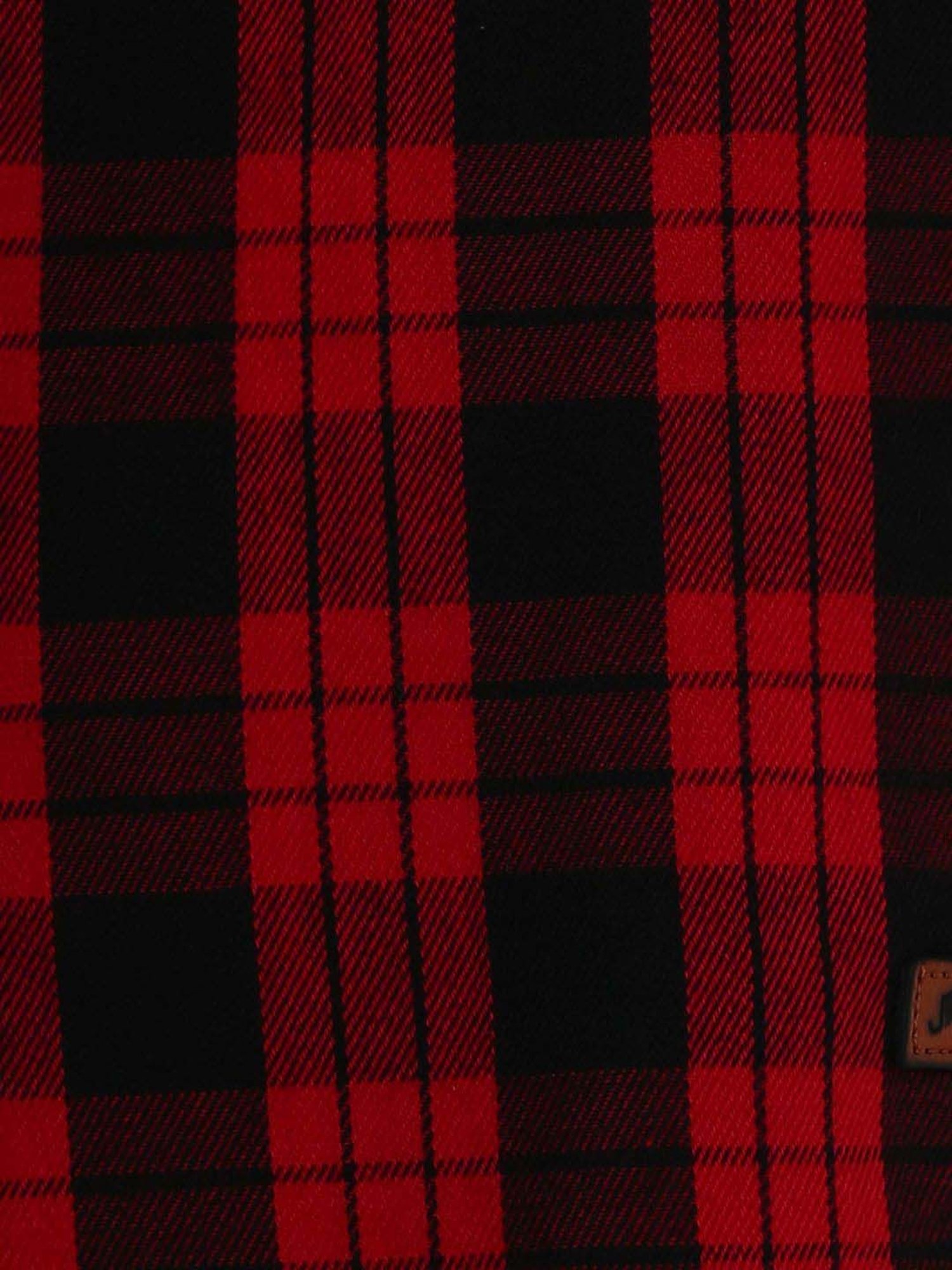 Juniors by Lifestyle Kids Red & Black Cotton Chequered Full Sleeves Shirt