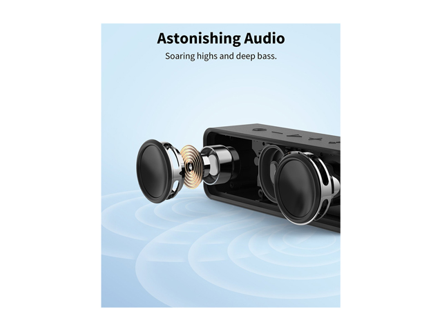 Anker Soundcore Bluetooth Portable Speaker with Low Harmonic Distortion and Superior Sound