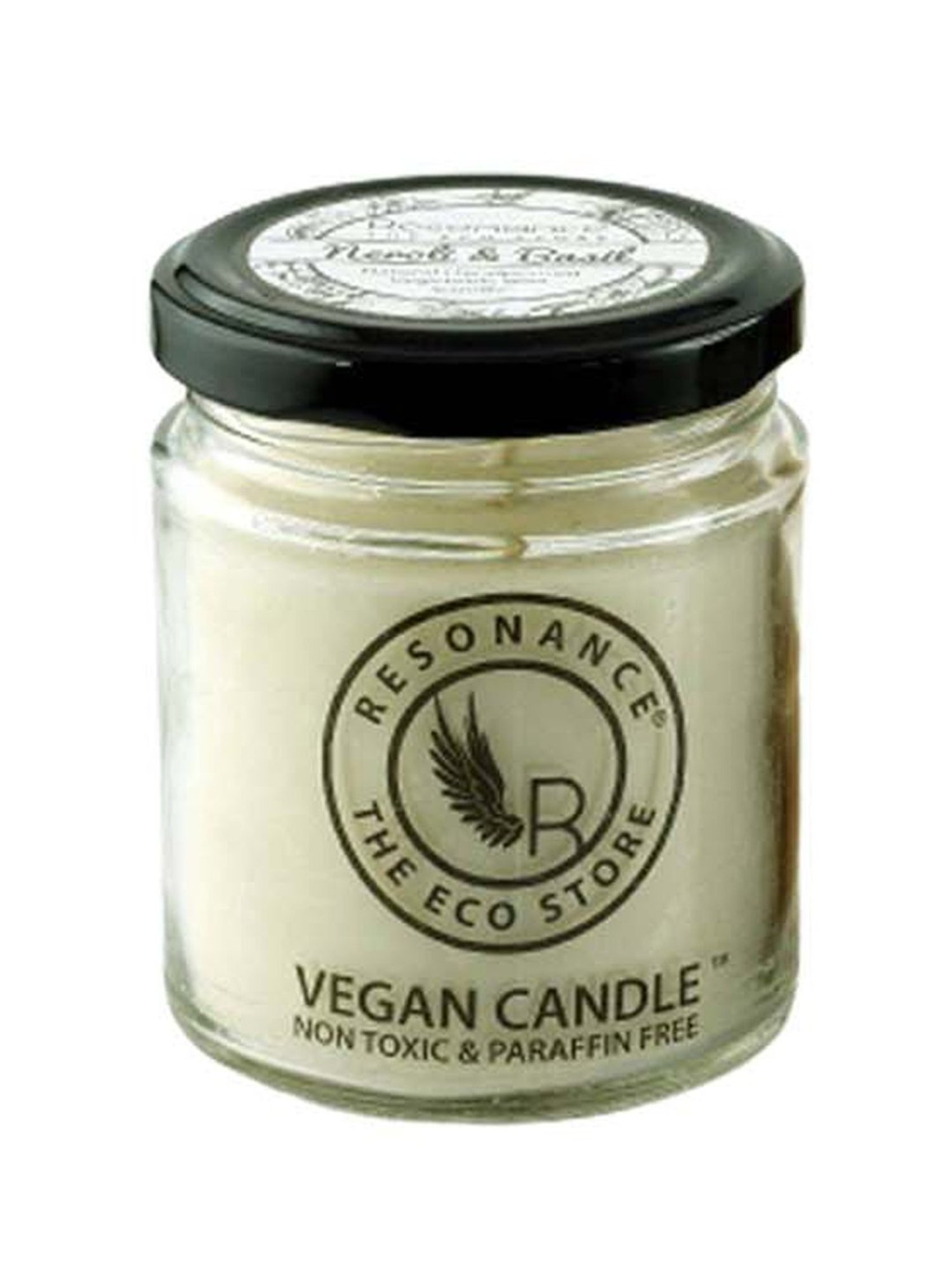 RESONANCE White Soy Wax Scented Aromatic VEGAN Candles (Neroli & Basil) - Set of 2