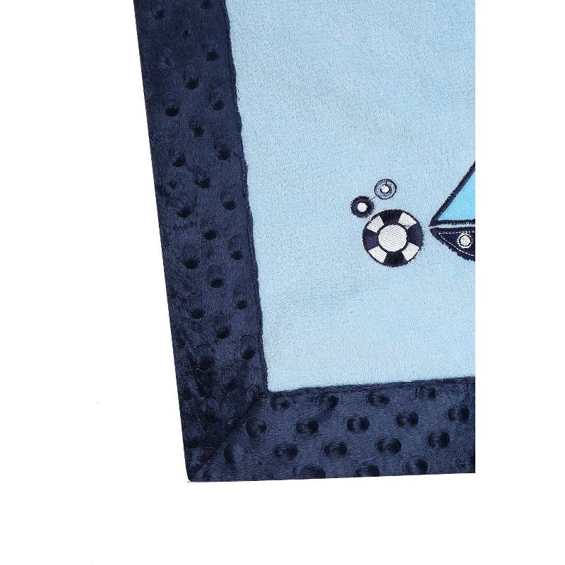Bacati - Little Sailor Boat Embroidered Blanket