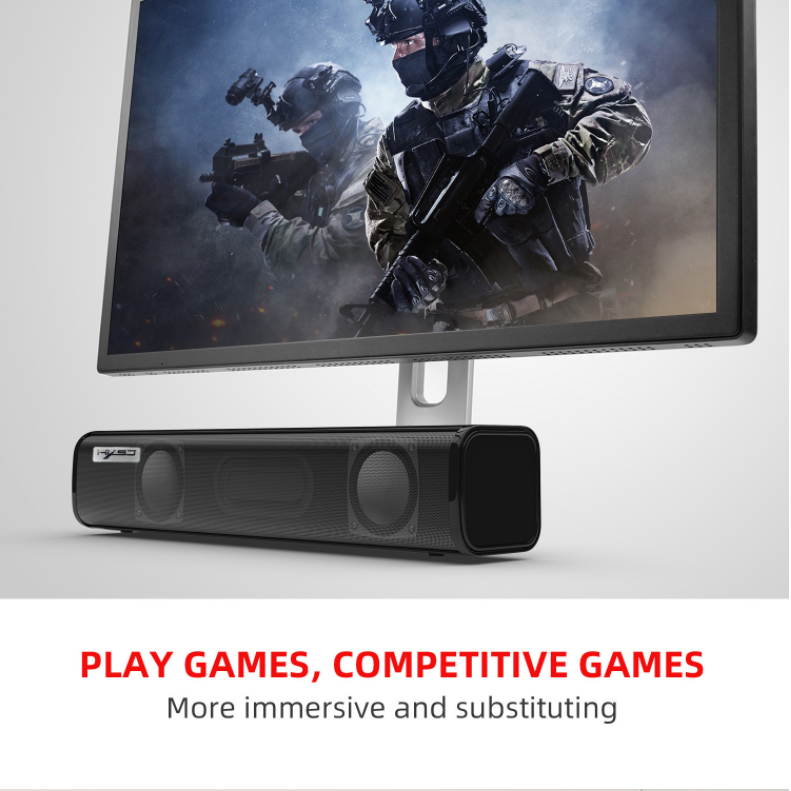 Hidden Audio Desktop Computer Home Wired Long Mini Notebook Desktop Small Bluetooth Speaker