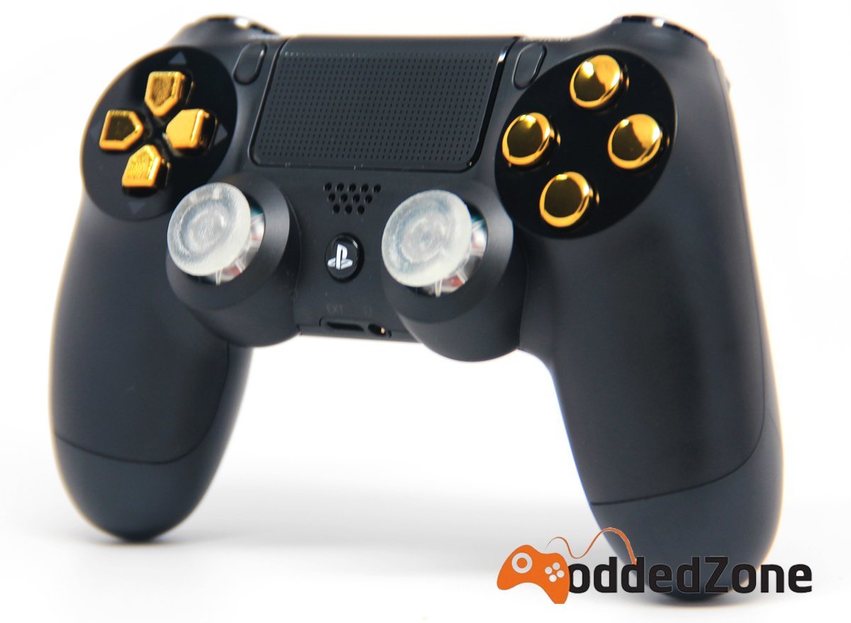 Black/Gold Ps4 Rapid Fire Custom Modded Controller