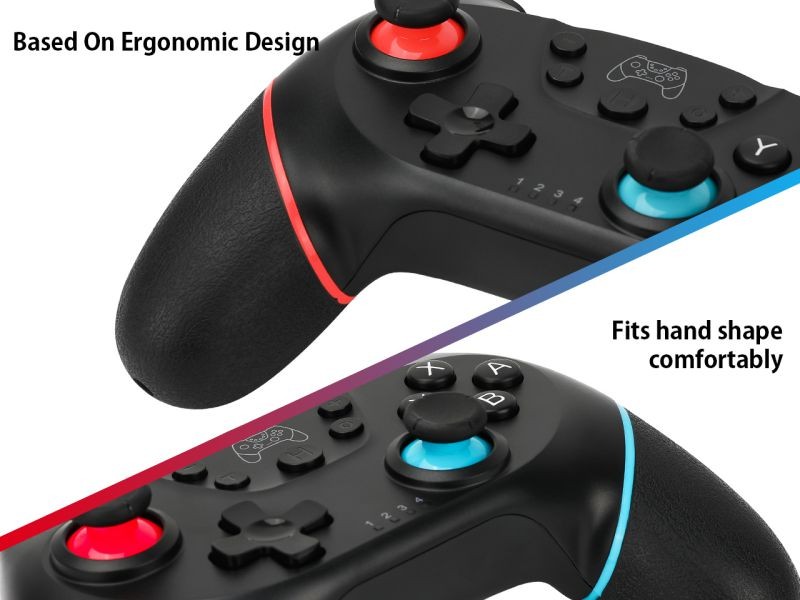 SuperStar Wireless Gaming Controller Remote Gamepad Joystick for Nintendo Switch,Bluetooth Rechargeable Gamepad Supports 6-Axis Gyro, Turbo and Dual Vibration(White)