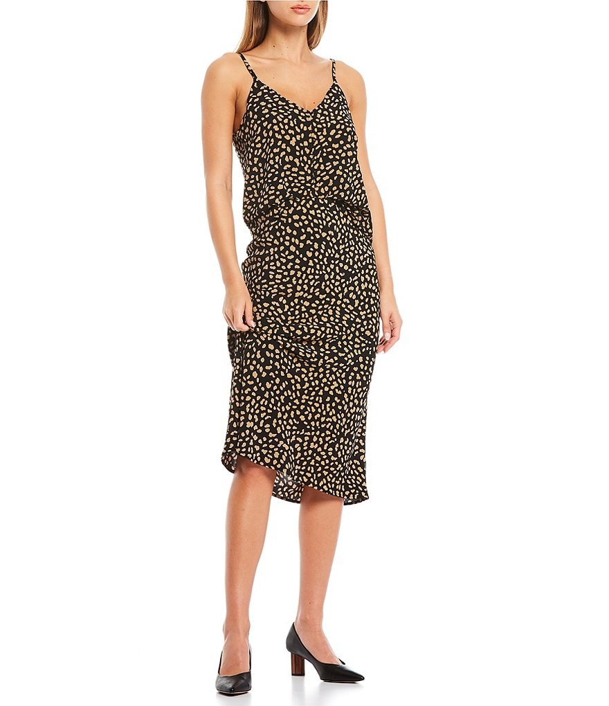 A Loves A Distress Hem High Rise Stretch Denim Skirt