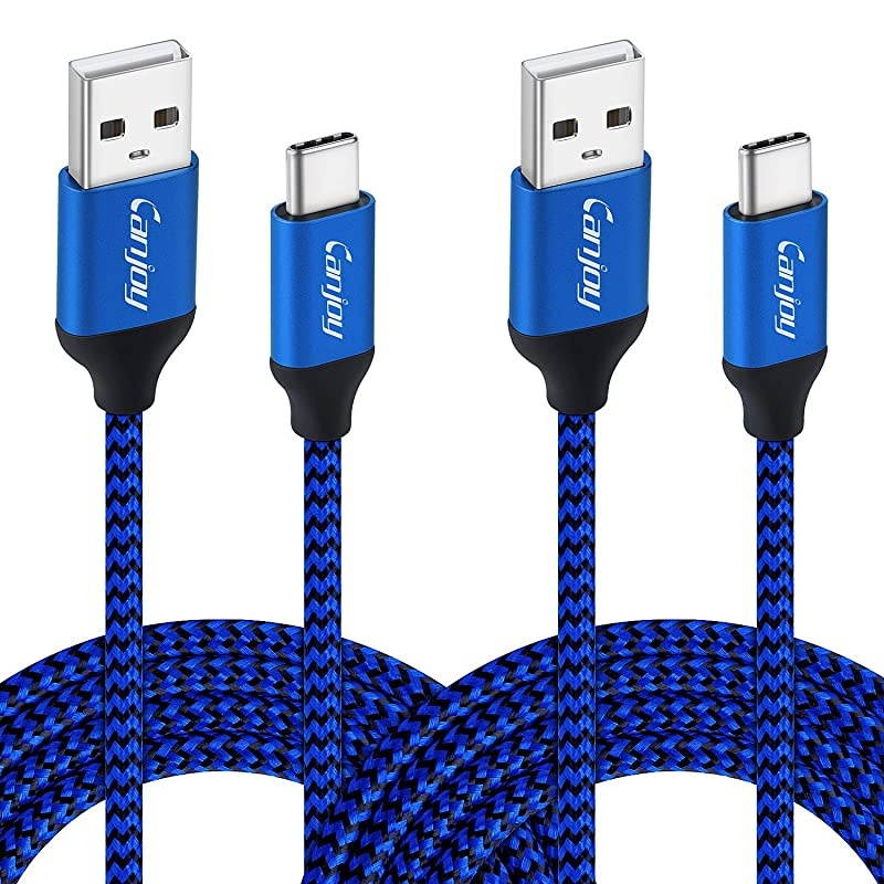 USB Type C Cable,  2 Pack 6ft Braided USB C Cable Fast Charger Cord Compatible with Samsung Galaxy S10 /S10E /S10 Plus,S9 /S9 Plus,S8/S8 Plus,Note 10/9/8
