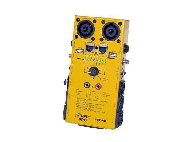 Pyle PCT40 12 Plug Pro Audio Cable Tester