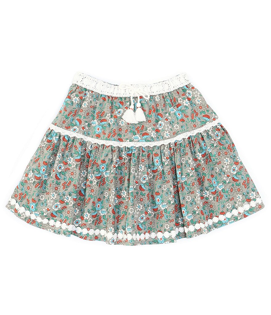 Peek Little/Big Girls 2T-12 Crochet-Trim Floral Skirt