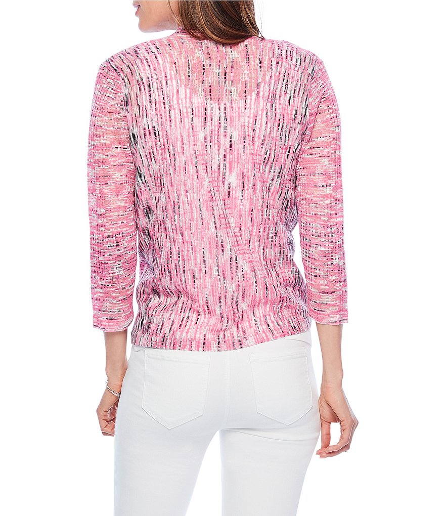 Caroline Rose Tissue Linen Bracelet Sleeve Shirt Jacket