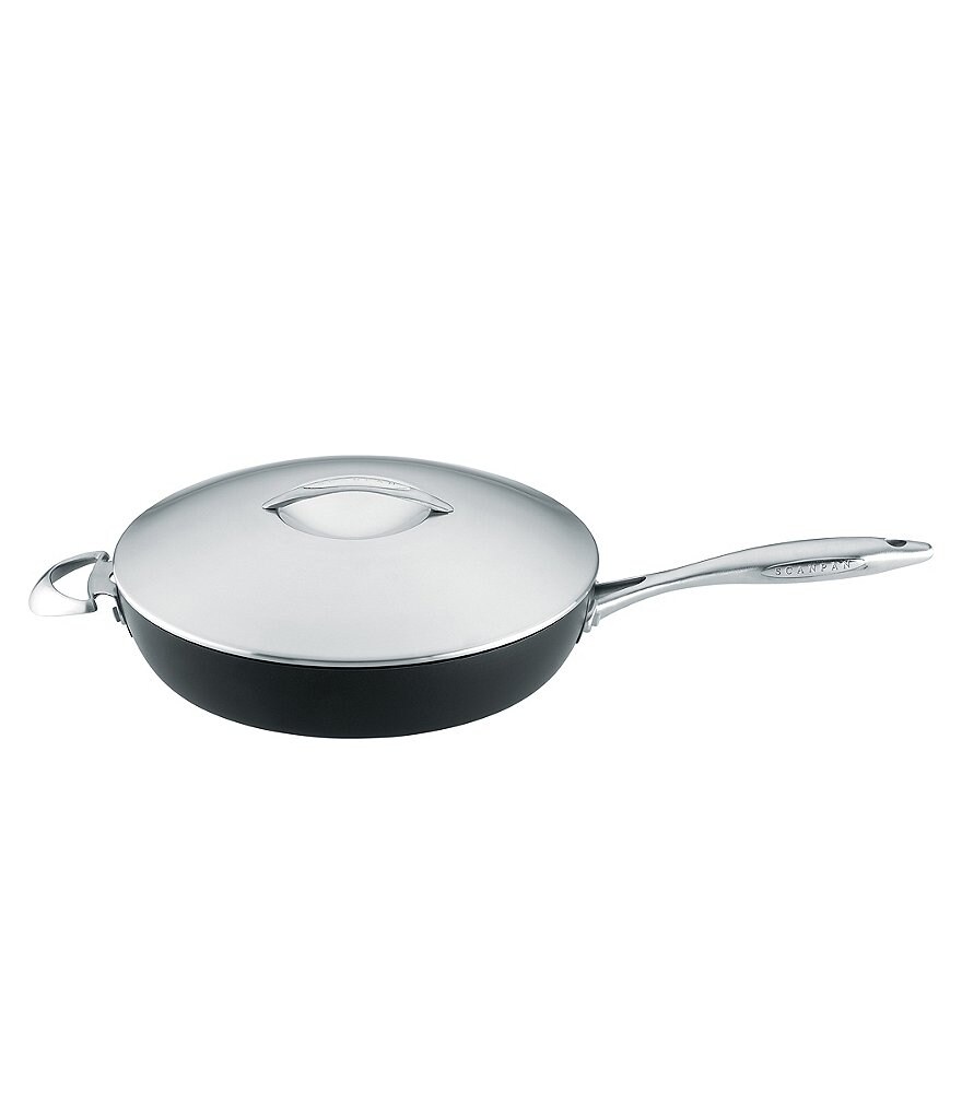 Scanpan Professional 4.25-Quart Saute Pan with Steel Lid