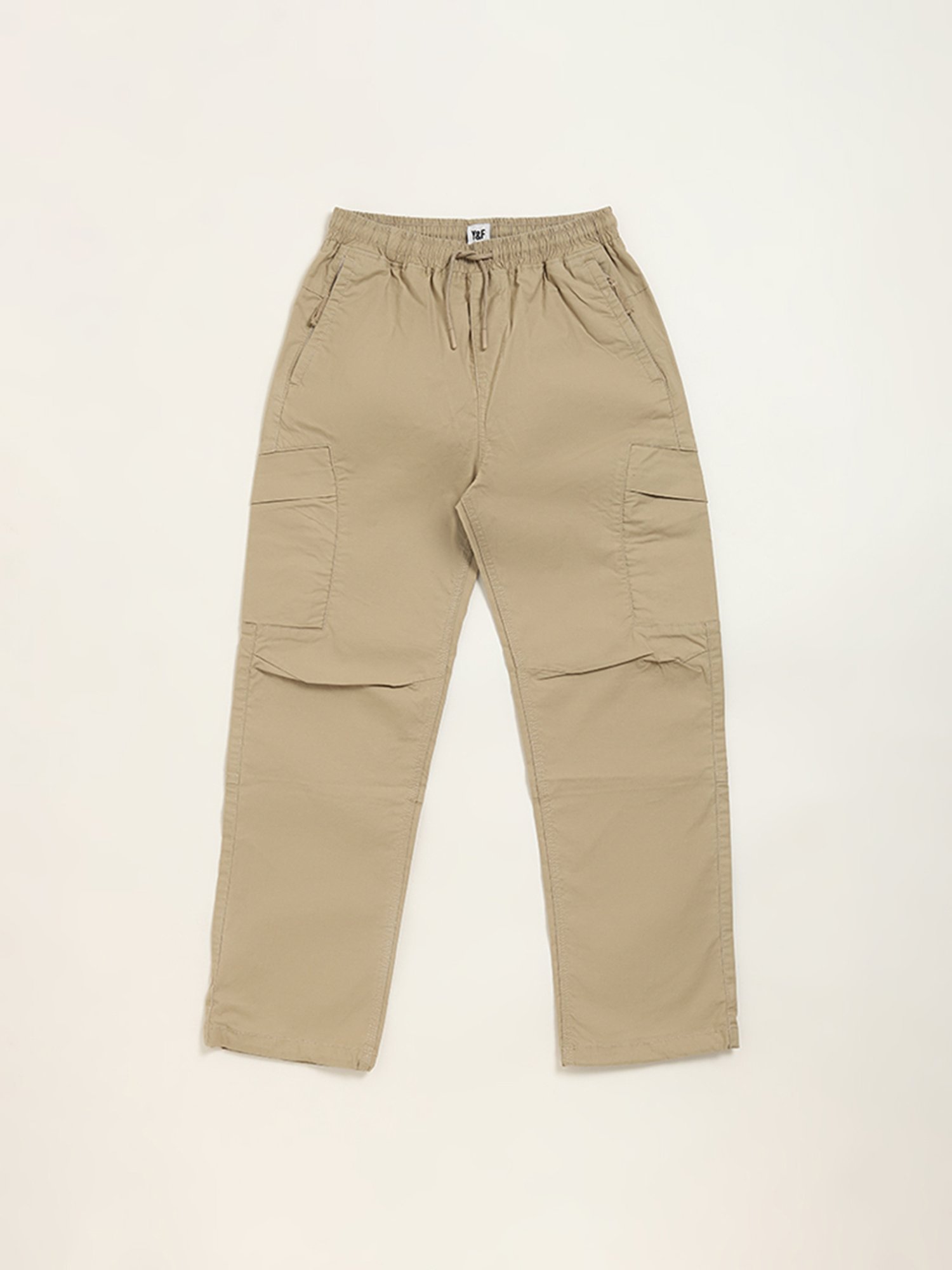 Y&F Boys by Westside Khaki Mid-Rise Trousers