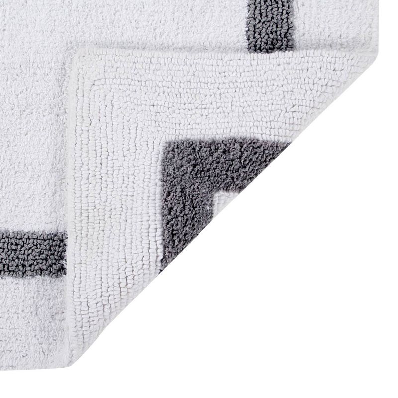 2pc Hotel Collection Bath Rug Set White/Gray - Better Trends