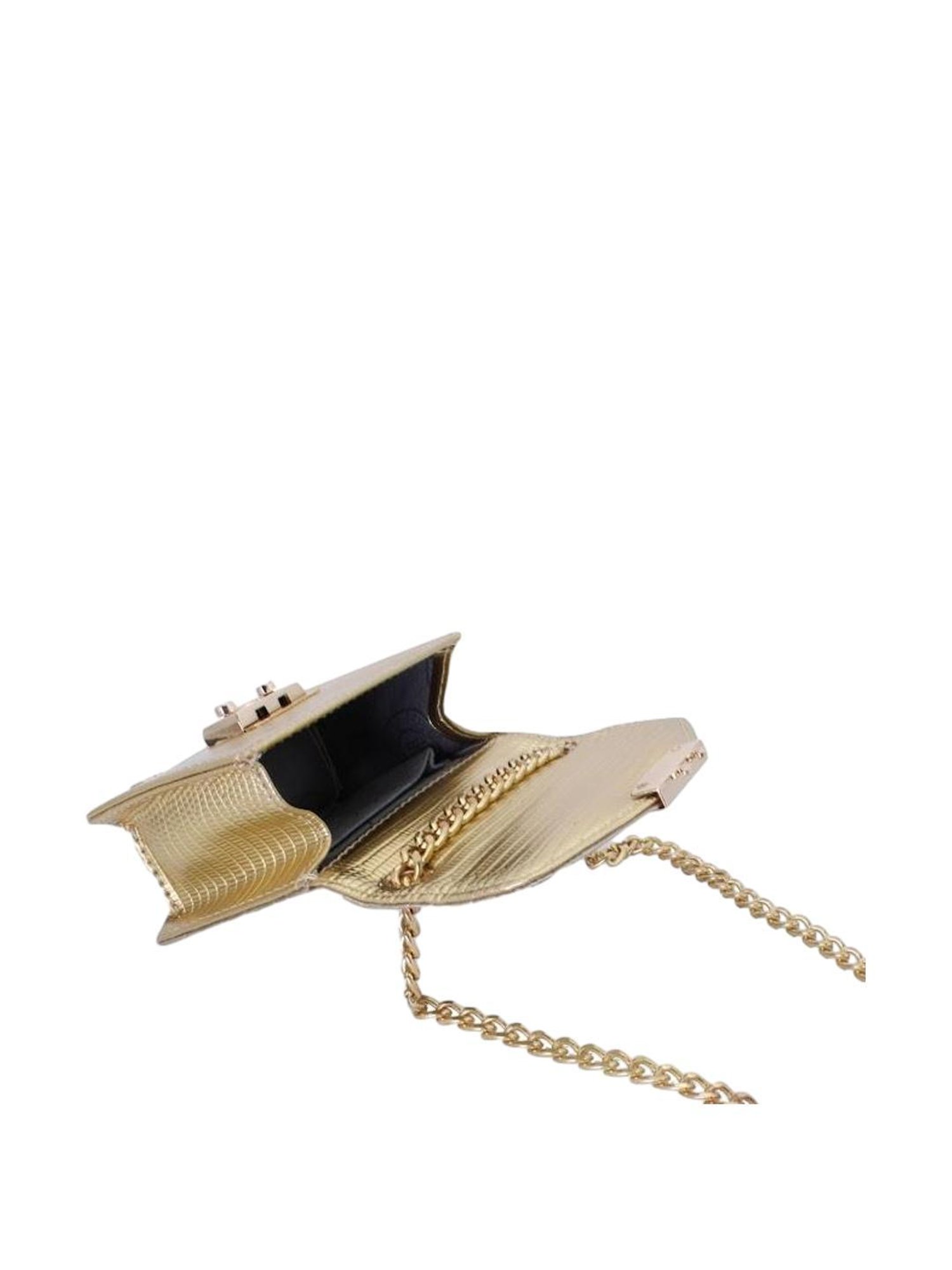 THE HOLISTIK Vibrant Gold Textured Small Sling Handbag